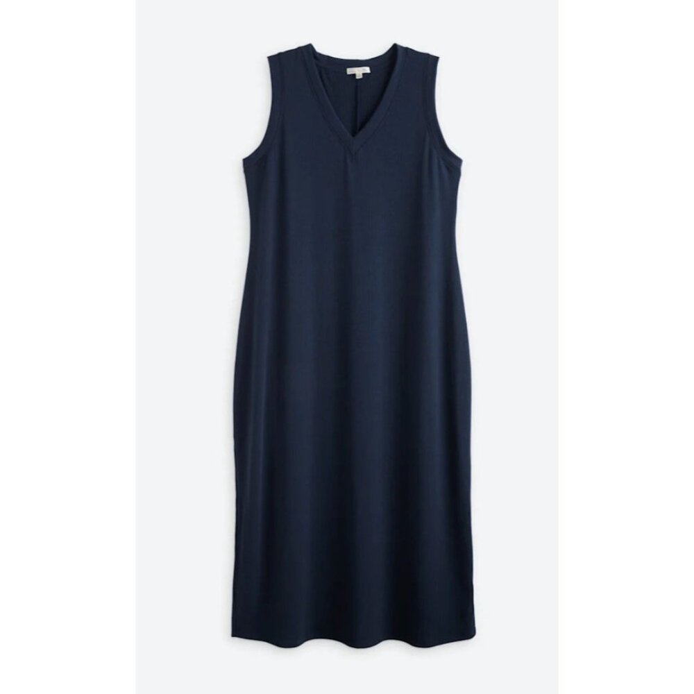 Nine Britton Navy Reilly V Neck Shift Dress 1X NWT - Picture 2 of 7
